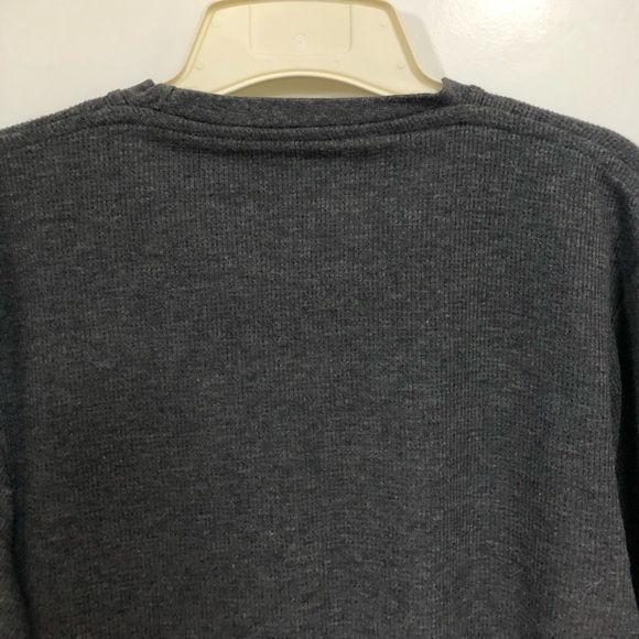 Men’s Blu Rock Gray Thermal Waffle Knit T-Shirt Top - Picture 16 of 16